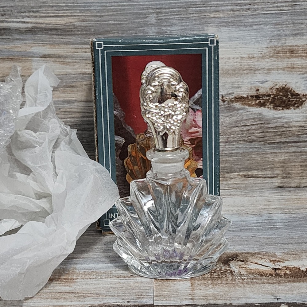 International Silver Company Crystal Perfume Bottle Silver Stopper 99117956